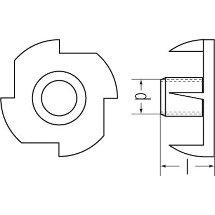 PARCO Einschlagmuttern M4x8mm, verzinkt, 100 Stück Gewindeeinschlagmuttern mit 4 Spitzen für vielseitige Befestigungsmöglichkeiten, korrosionsbeständig und einfache Montage – Bild 2