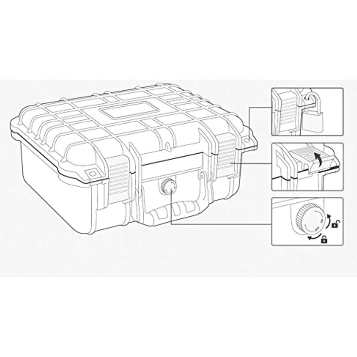 TOOLCRAFT Werkzeugkoffer Outdoorkoffer, 500 x 410 x 190 mm, anpassbare Schaumstoffeinlage für sicheren Transport von Elektronik und Werkzeugen – Bild 3