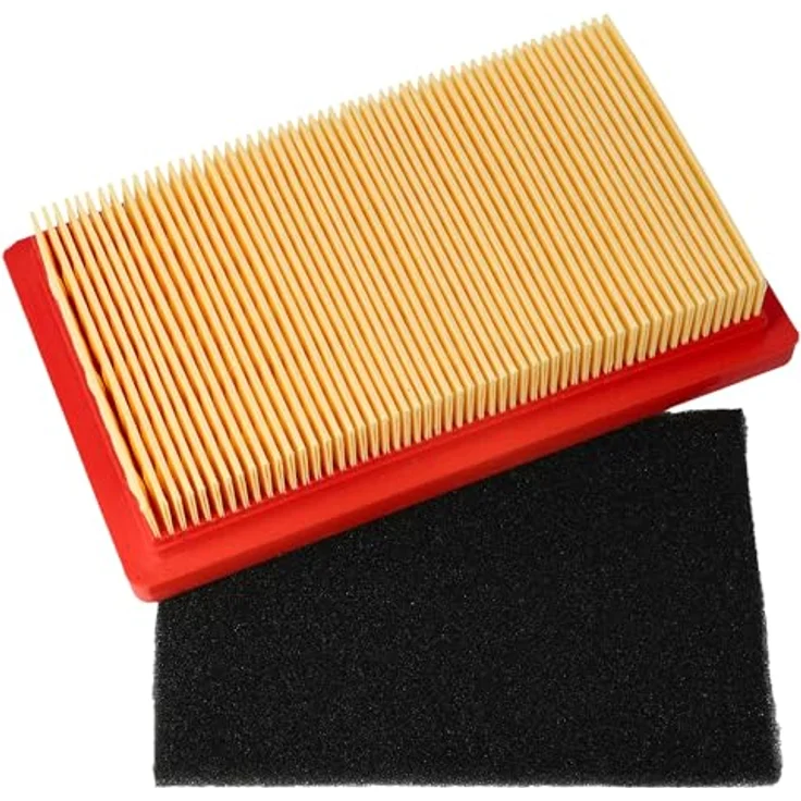 vhbw Luftfilter Set orange, schwarz passend für Rasenmäher Fleurelle BM 45 OHV – Bild 2