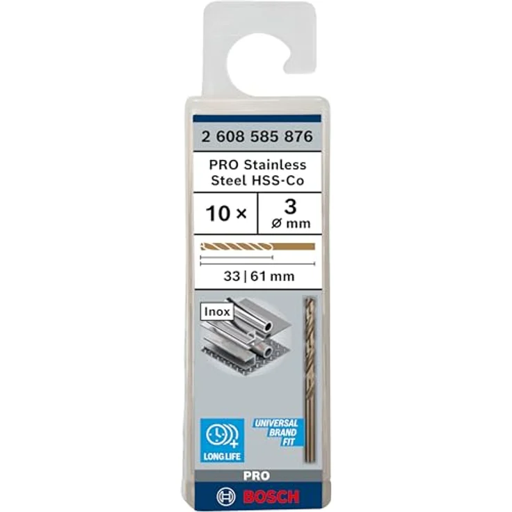 Bosch Professional Metallbohrer HSS-Cobalt (10 Stück, Ø 3 mm) – Bild 3