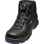 Uvex 3 MACSOLE BOA Sicherheitsschuh S3, robuster Arbeitsstiefel mit rutschhemmender Gummilaufsohle, schwarz, Größe 44