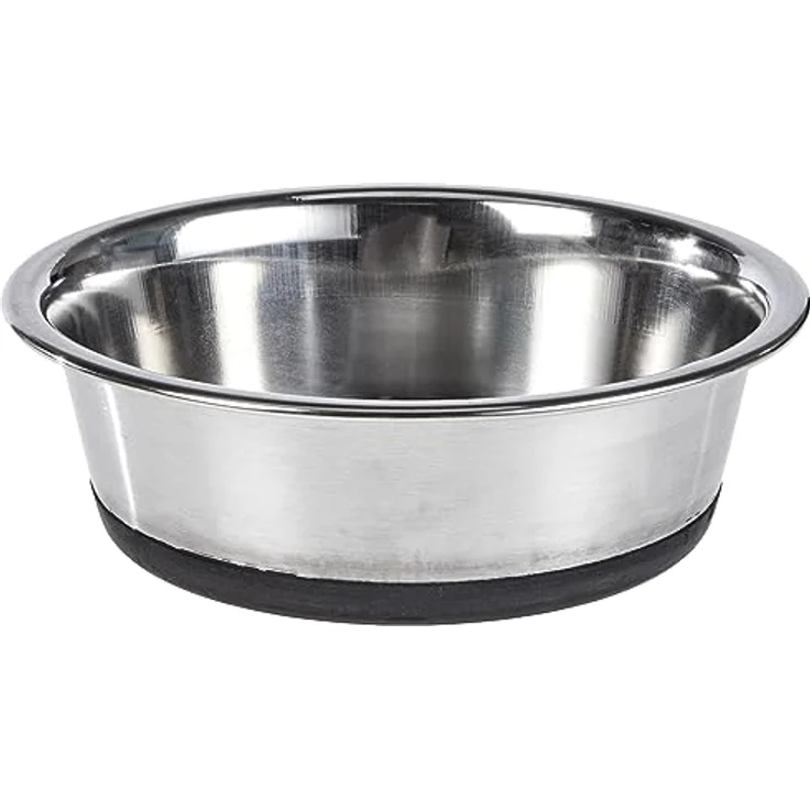 Kerbl Hundenapf Edelstahl, Hundefressnapf Wassernapf, rutschfest, 425 ml – Bild 1