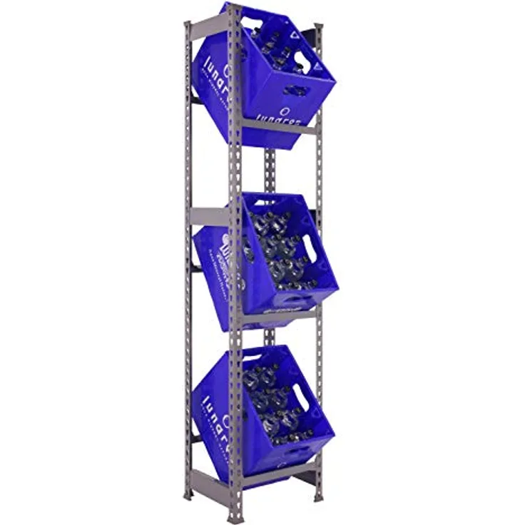 SIMONRACK Getränkekistenregal KIT SIMONBOTTLE 3 GRIS, grau, mit 3 Fachböden, Tragkraft bis 300 kg, 40 x 30 x 180 cm