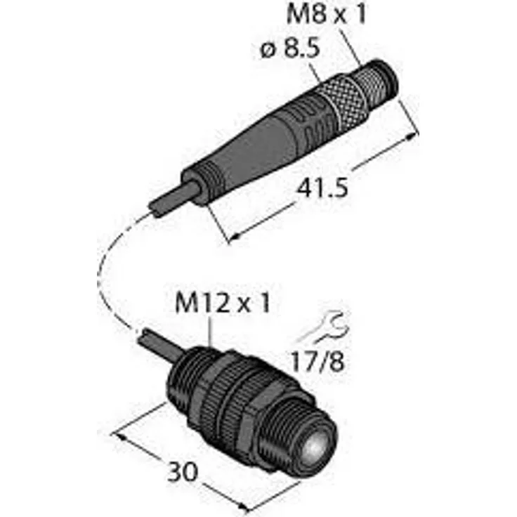 Turck S12-2NAEL-Q3, Bewegungsmelder Opto-Sensor, Einweglichtschranke Sender, Reichweite 20 m