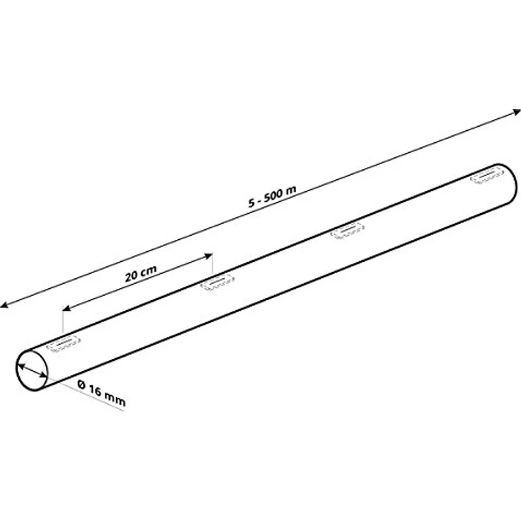 HOLZBRINK Tropfschlauch 5-8 16mm zur ebenerdigen Bewässerung Perlschlauch selbstreinigend, Basic, 5m, HTS01-B – Bild 4