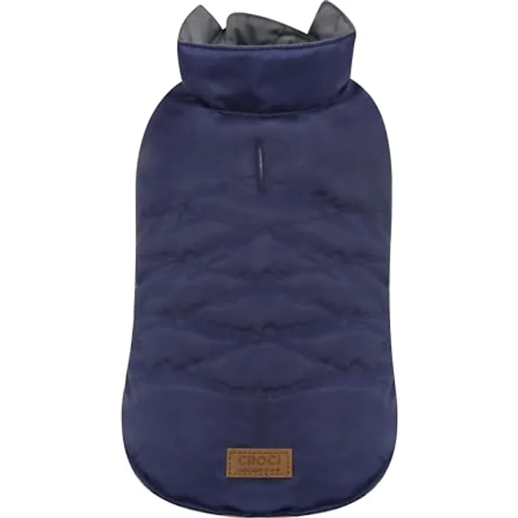 Croci Hundemantel Glam recycelt Rollkragen blau