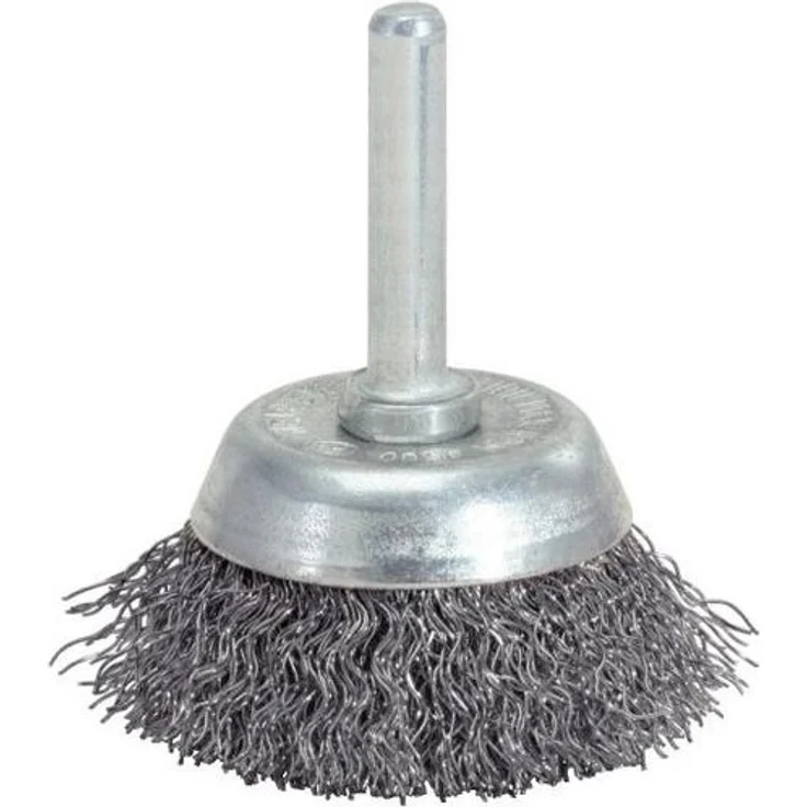 KS Tools Drahtbürste Stahldrahttopfbürste 0,3mm, Ø 75mm, mit gewelltem Stahldraht, Ø 75mm, für Bohrmaschinen, KS Tools – Bild 1