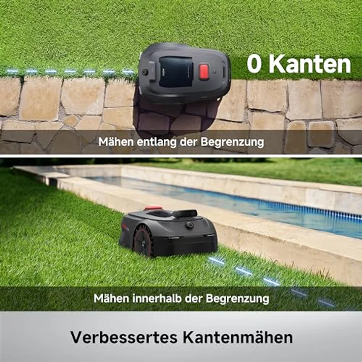 MOVA ViAX 500, Rasenmähroboter mit 18-V Lithium-Ionen-Akku, für Flächen bis 500 m², rotierende Rotorblätter, konstante Leistung, 4,0 Ah Kapazität – Bild 6