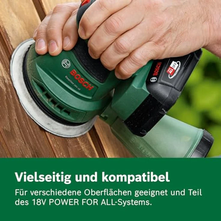 Bosch Home and Garden EasyOrbit 18V-10, Akku-Exzenterschleifer mit Mikrofilter-Staubbox und Syneon Technology – Bild 7