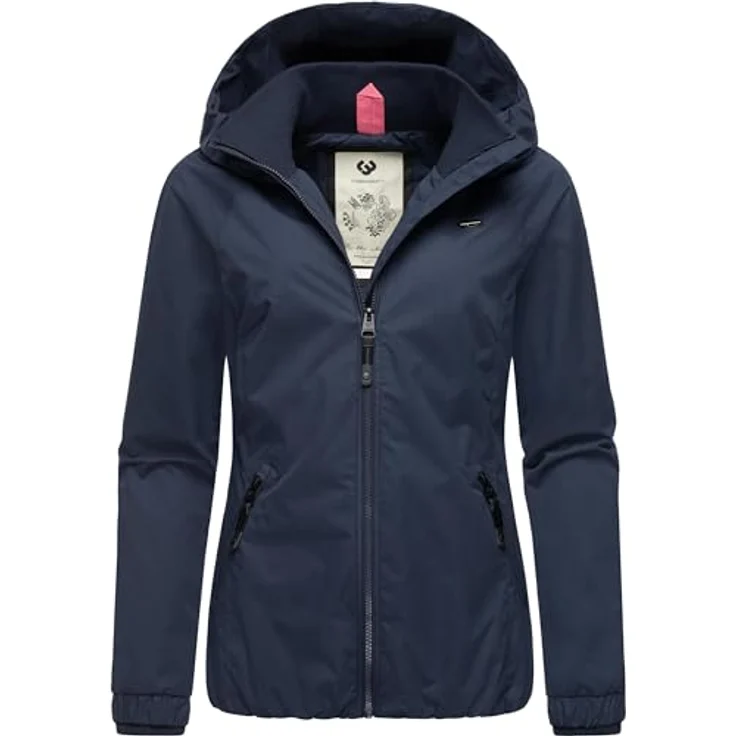 Ragwear Dizzie, Damen Jacke, wasserdicht und winddicht, gefütterte Kapuze, blau, L – Bild 1