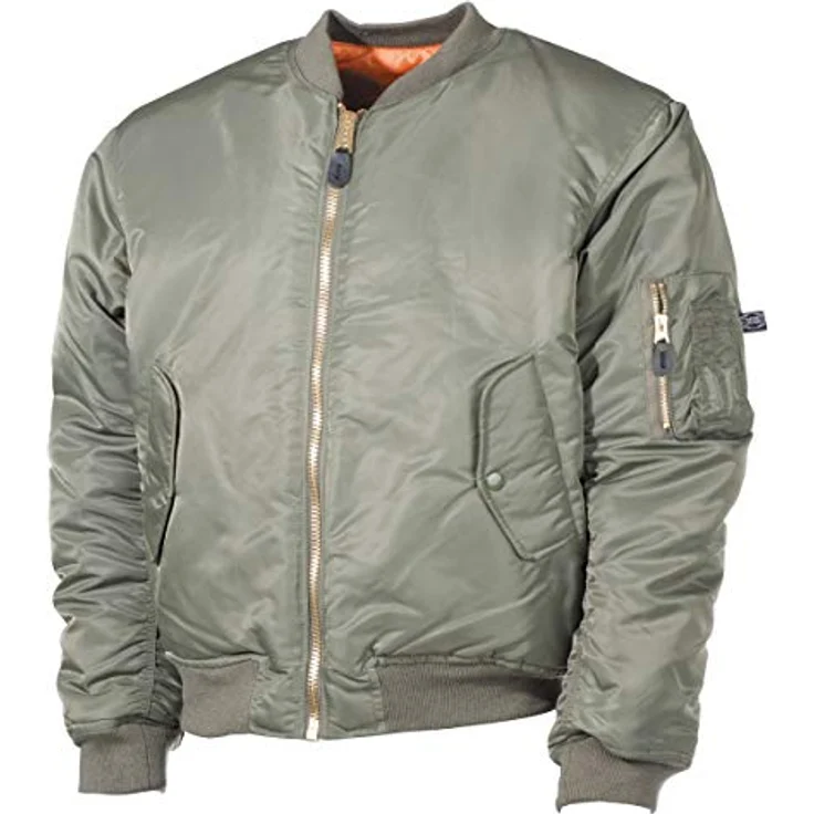 MFH US MA1 Fliegerjacke - OD Green Größe M, Leichte Jacke für kaltes Wetter, klassischer US Airforce Stil – Bild 1
