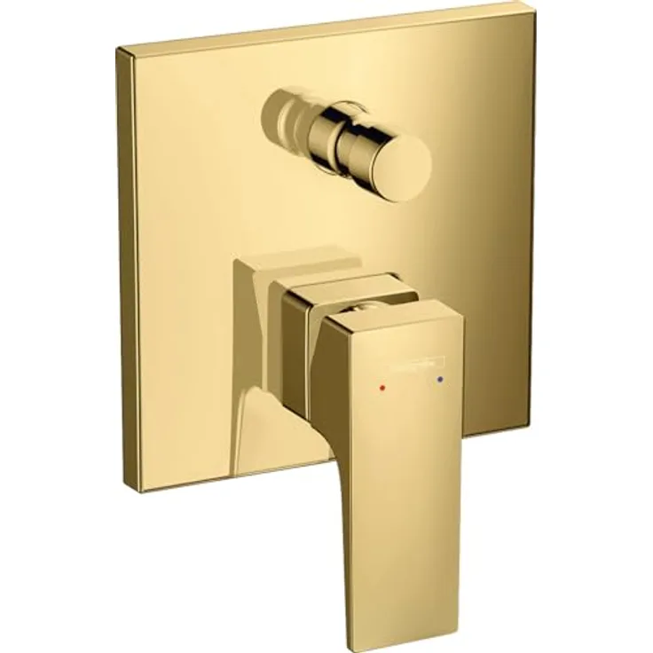 hansgrohe Wannenarmatur Metropol, Unterputz Einhebel-Wannenmischer, Polished Gold Optik, Umsteller für Duschkopf, Durchflussmenge 21/28 l/min
