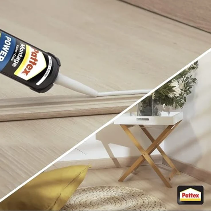 Pattex Montagekleber Power, Baukleber mit starker Anfangshaftung, Kraftkleber für saugende Materialien, Kleber für innen & außen, 1 x 370g - Preisvergleich – Bild 4