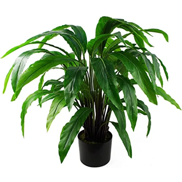 Leaf Design UK Kunstpflanze mit Topf, realistisch, groß, Grün, 60 Large Foliage Plant
