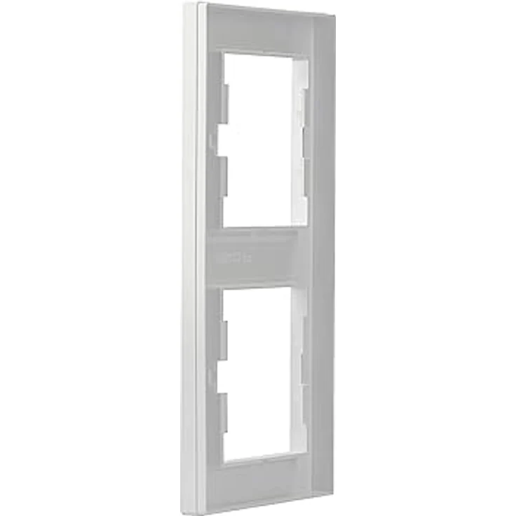 Schneider Electric Asfora 2-fach Rahmen für Steckdose und Schalter, vertikal, weiss, VDE-zertifiziert – Bild 3