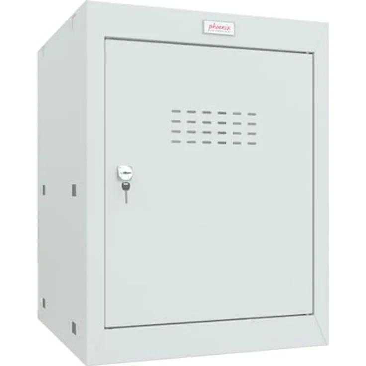 Phoenix CL0544GGK Würfel Schließfach Mittel 1 lichtgrau mit Schlüssel-Schloss, langlebig und robust