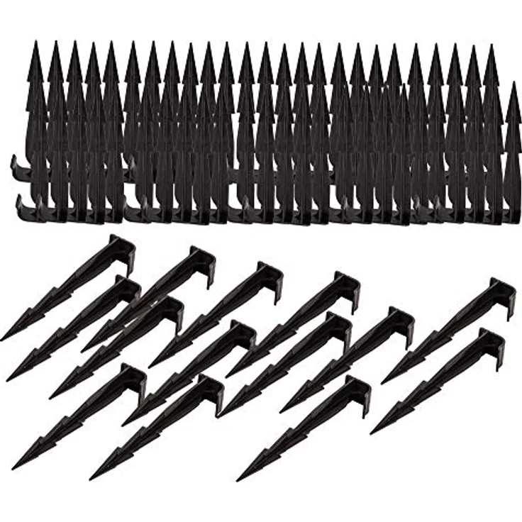 100er Set Erdspieße für Bewässerung 16 cm 2 Widerhaken für starken Halt UV-bestä – Bild 2