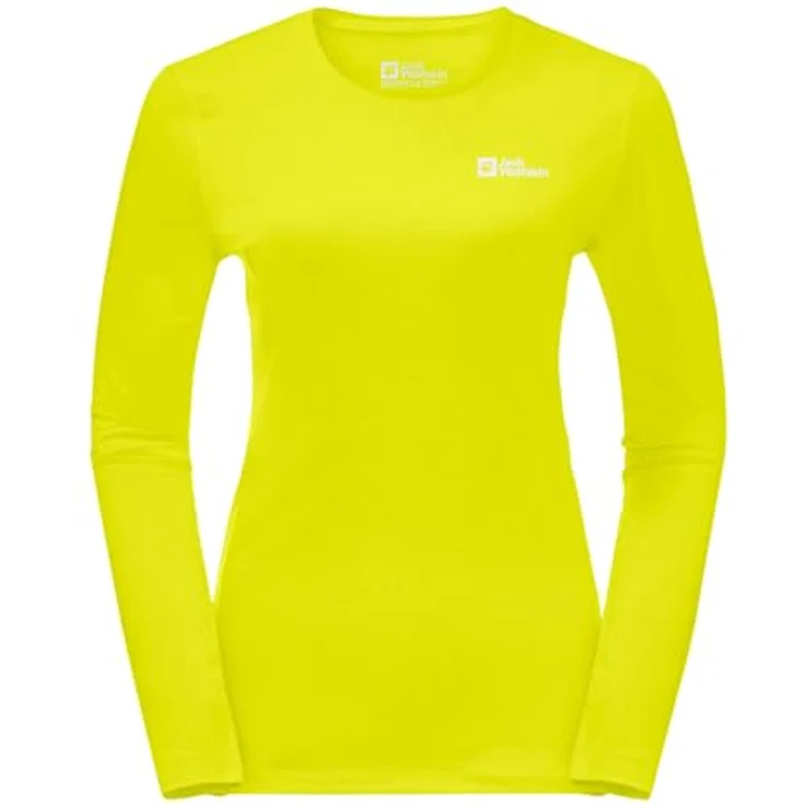 Jack Wolfskin Sky Thermal L/S W, Langarmshirt für Damen, Gelb, mit aktivem Feuchtigkeitsmanagement – Bild 3