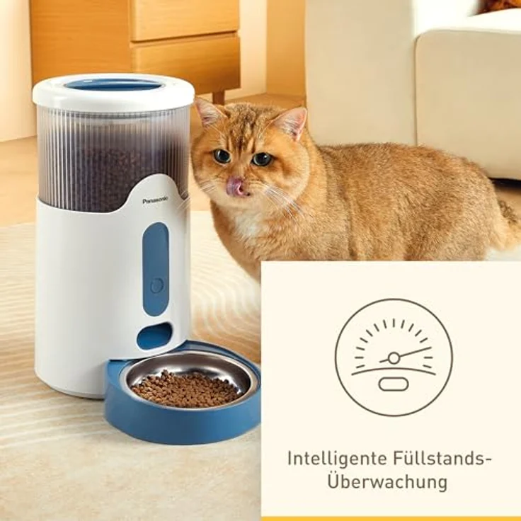Panasonic CP-JNF01CW Smart Pet Feeder, automatischer Futternapf mit 2,8 l Fassungsvermögen und App-Steuerung für Katzen und kleine Hunde – Bild 4