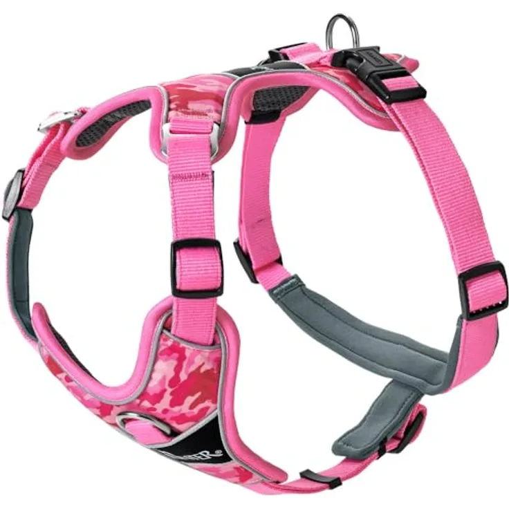 HUNTER Geschirr Divo Camouflage Rosa, Größe L mit 3M™ Scotchlite™ Reflective Material