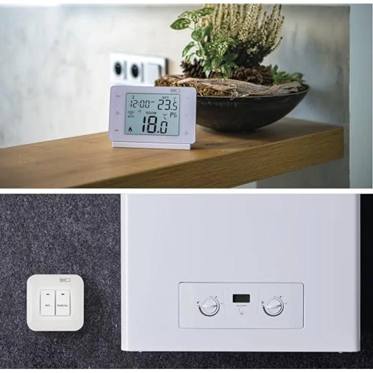 EMOS GoSmart P56211, Smart Home Raumthermostat mit App, WiFi, kompatibel mit Tuya, Google Assistant und Alexa, kabellos, weiß – Bild 5