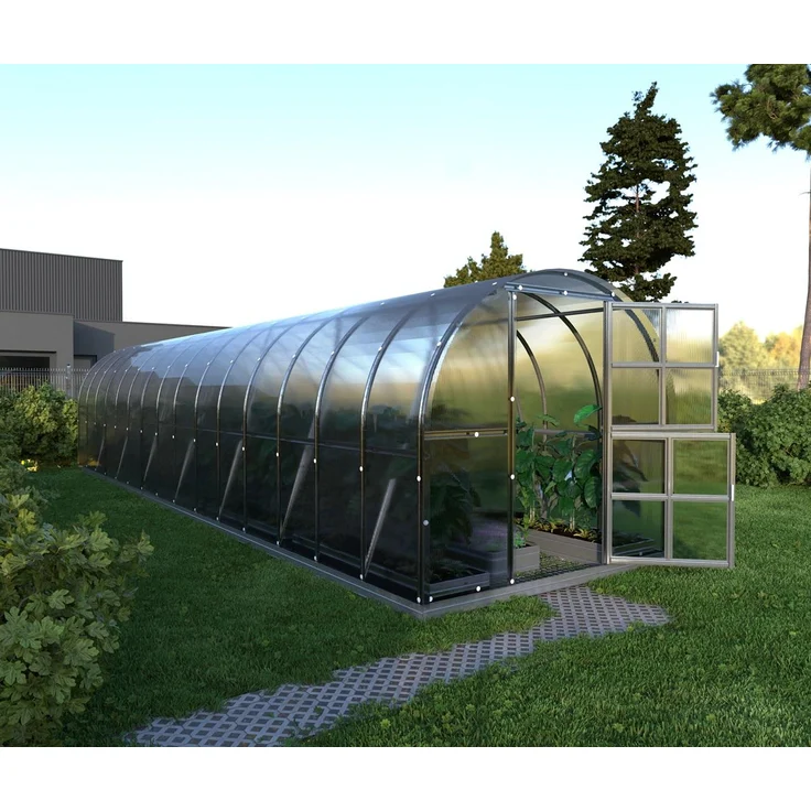 BAUMERA Gewächshaus KLASIKA 36 (3x12m), stabiler Rahmen aus verzinktem Metall, 6mm Polycarbonat mit Fundamenten