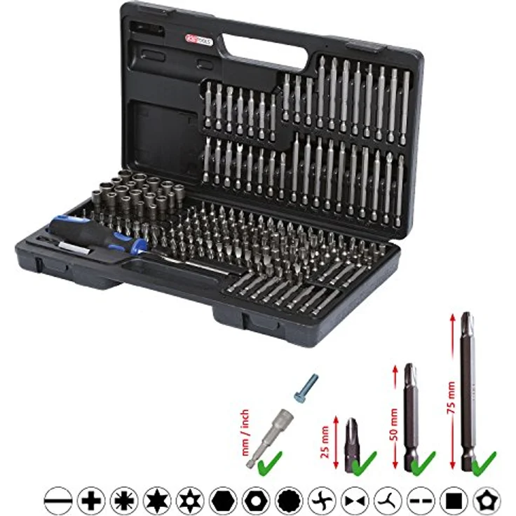 KS Tools Werkzeugkoffer, Universal Systemeinlagen-Satz mit 515 hochwertigen Werkzeugen, öl- und chemikalienbeständig – Bild 8