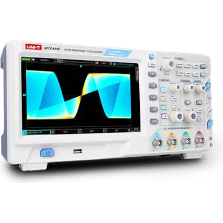 UNI-T UPO1202CS digitales Phosphoroszilloskop 2 Kanäle 200MHz 56Mpoints 500kwrfms 7"TFT LCD – Bild 2
