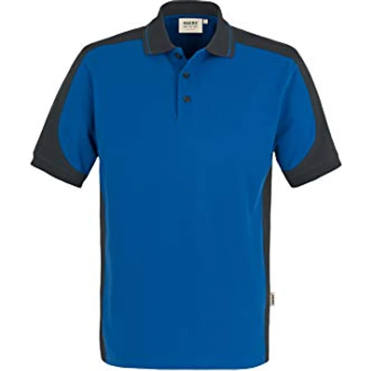 HAKRO Poloshirt Contrast Mikralinar 839, royalblau/anthrazit, L – Bild 2