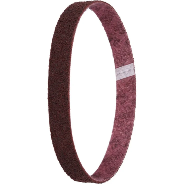 3M Vlies-Schleifband (a) sc-bs, 40 x 815 mm, Körnungsvergleich 180, rot, für handgeführte Maschinen, geeignet für Stahl, Lacke und Holz