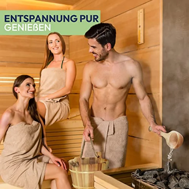 Saunakübel + Holzkelle Sauna Set Kübel Saunaeimer Saunazubehör Kübel – Bild 4