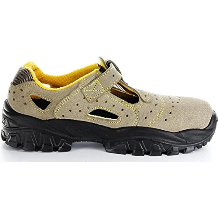 Cofra NT040-000.W37 NEW BRENTA S1 P SRC Sicherheitssandalen, antistatisch, durchtrittsicher, beige/orange, Größe 37 – Bild 6