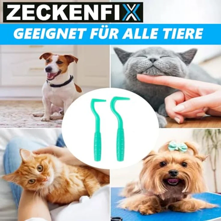 MPETS Zeckenzange Hunde Katze Zeckenpinzette Zeckenentferner Zeckenhaken Set - Preisvergleich – Bild 5