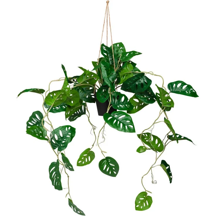 hjh OFFICE Kunstpflanze MONSTERA CLIMB Kunststoff Monstera, Höhe 100.0 cm, Künstliche Hängepflanze im Topf, Deko Pflanze Fensterblatt – Bild 1