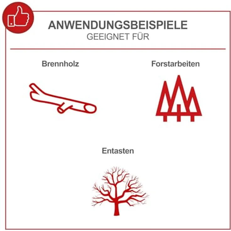 Scheppach Benzin-Kettensäge PCS56, 2.300 W, 56 cm³, 51 cm Schwertlänge, max. Aststärke 47 cm, automatische Kettenschmierung, Anti-Kickback Kettenbremse – Bild 3