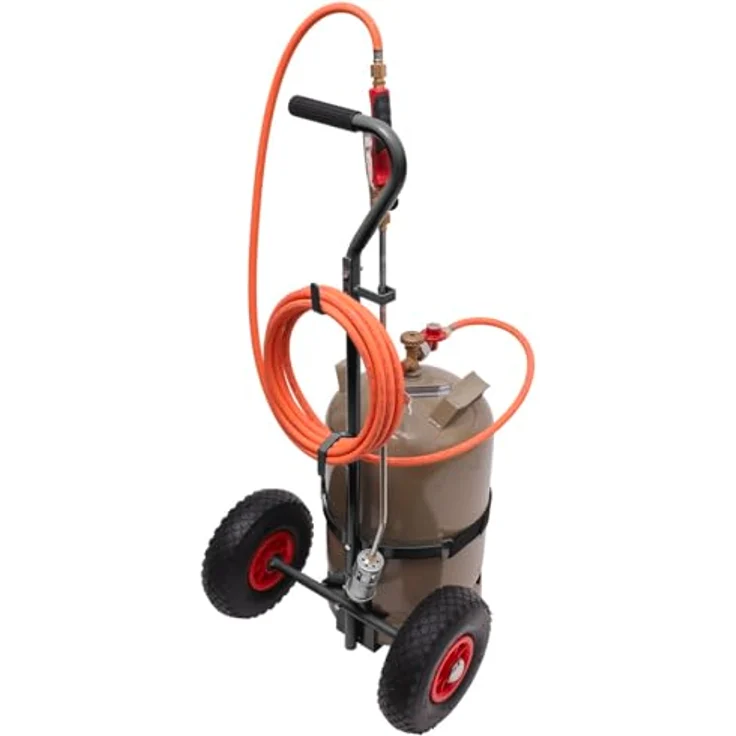Rothenberger Industrial Sackkarre 1500003367, max. Traglast 11 kg, geeignet für Gasflaschen und Blumenkübel, mit praktischen Halterungen und stabilen Vollgummireifen – Bild 2