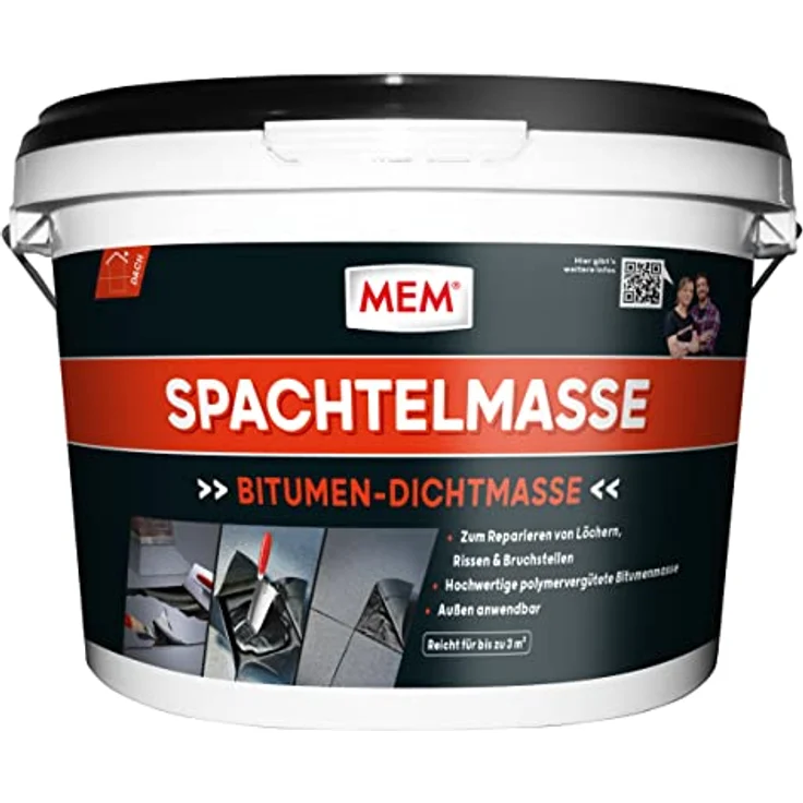 MEM Profi Spachtelmasse Iösemittelfrei schwarz, 4 – Bild 2