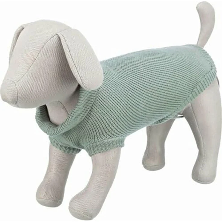 Trixie Citystyle Hundepullover Berlin Salie, warmer Pullover für Hunde mit Kragen und Beinschlaufen, XL, aus Baumwolle-Wolle-Polyamid-Mischung, waschbar bei 30°C – Bild 4