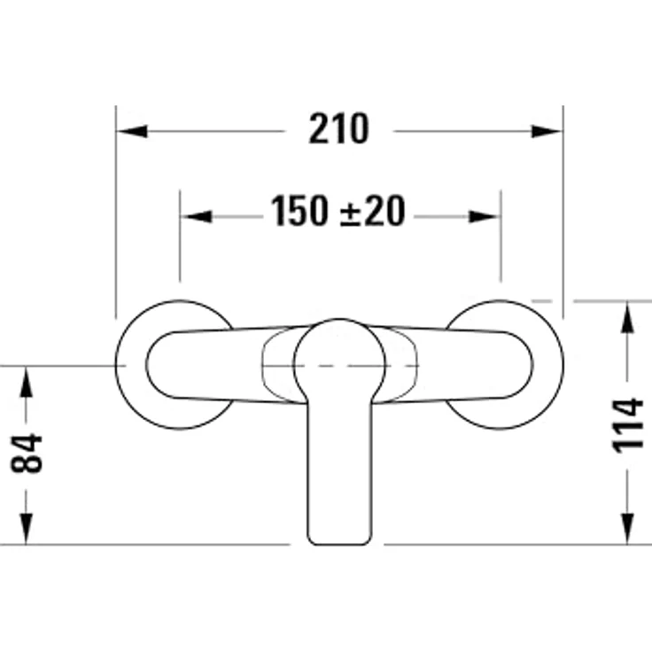 Duravit D-Code Duscharmatur Aufputz für 1 Verbraucher, Badewannenarmatur mit Rückflussverhinderer, Einhebel-Brausemischer mit Keramikmischsystem, Chrom – Bild 5