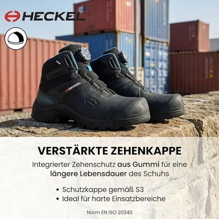 Heckel Mac Crossroad 3.0 S3 Sicherheitsschuh, metallfrei, wasserabweisend, mit BOA-Fit System, Größe 36–48, schwarz – Bild 5
