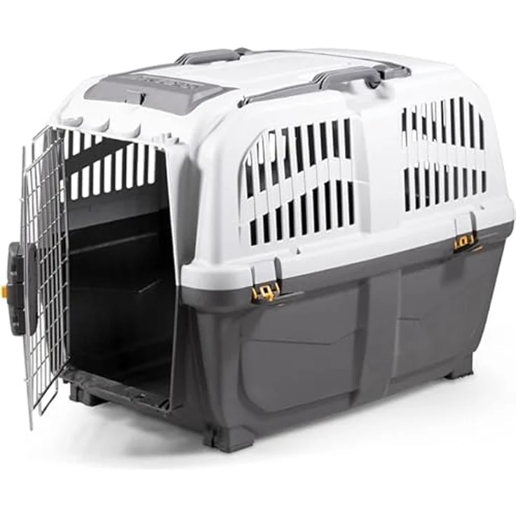 Trixie Friends on Tour Transportbox Skudo taupe/sand S-M (51 x 68 x 48 cm) – Bild 3