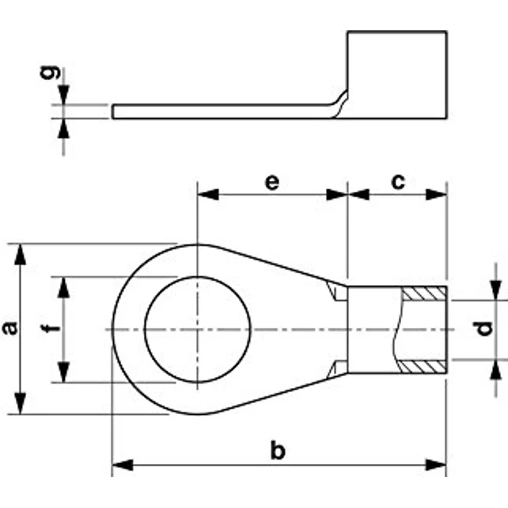 PHOENIX CONTACT C-RC 6/M5 DIN Ringkabelschuh, unisoliert, 2.6-6 mm² Querschnitt, M5 Gewindegröße, 50 Stück, hoher Korrosionsschutz durch galvanische Verzinnung – Bild 2