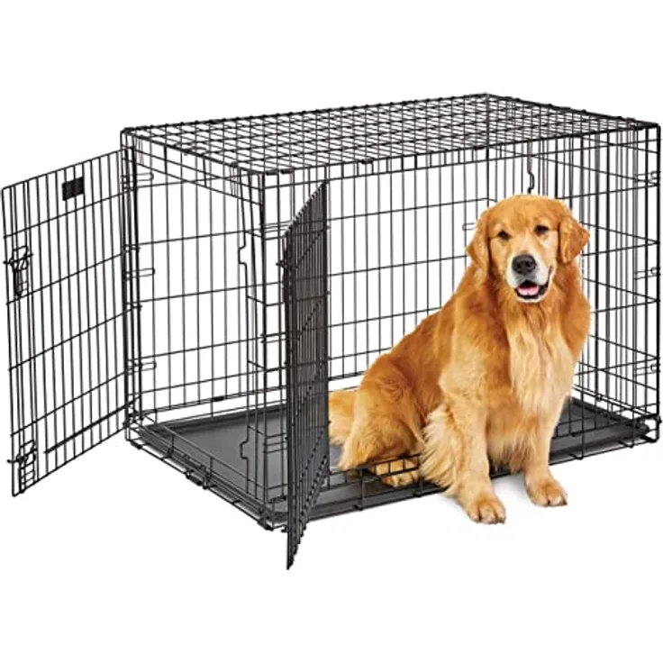 MidWest Homes for Pets Midwest Life Stages Zusammenklappbare Hundebox mit Zwei Türen, 106,68 x 71,12 x 78,74 cm