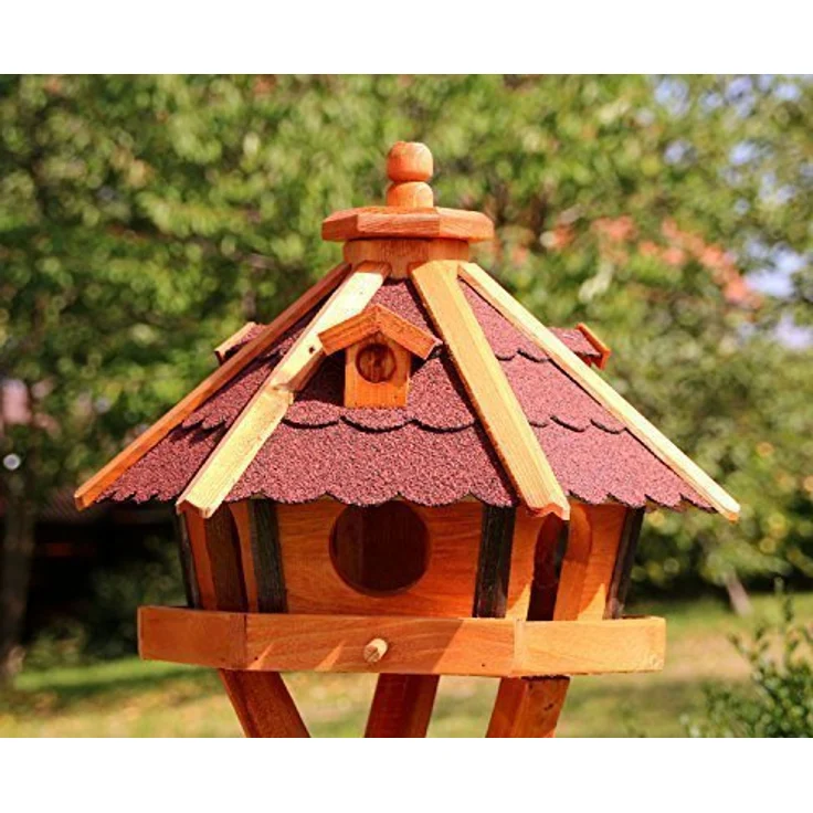 Holzdekoladen Vogelhaus, Vogelhäuser mit und ohne Ständer behandelt Typ 23 (Rot, ohne Ständer): Tests, Infos & Preisvergleich