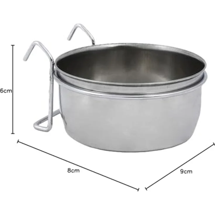 Nobby Edelstahl-Napf mit Halter 8 cm – Bild 2