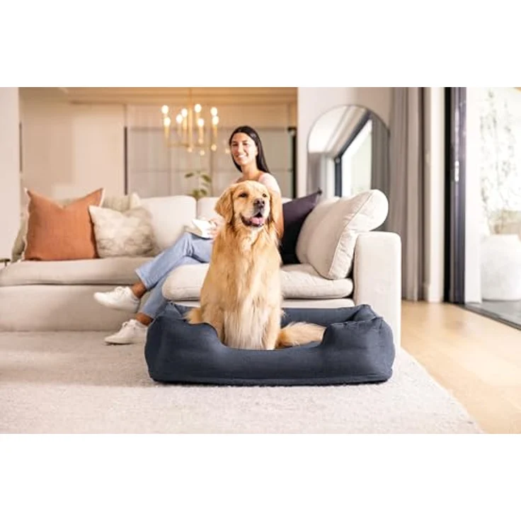 Intex Hunde-Bett 48702NP, für Hunde bis 22,7kg, 97x74x23cm, abnehmbarer waschbarer Bezug, inkl. Handpumpe – Bild 4