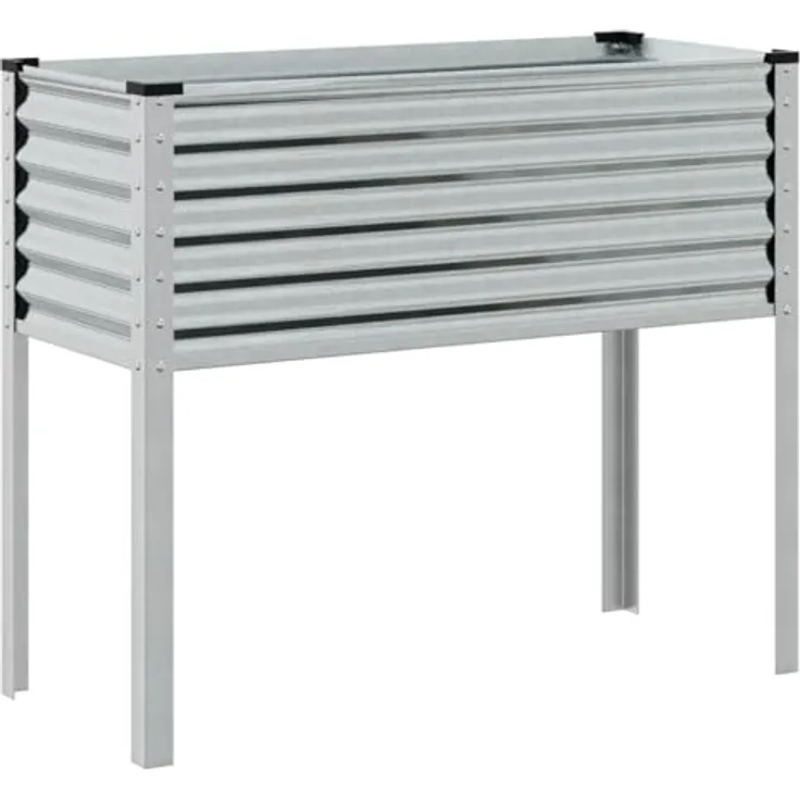 vidaXL Pflanzkübel 100x41x90 cm Verzinkter Stahl, Geräumiger Blumenständer für den Garten