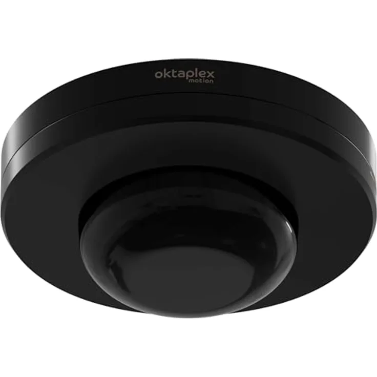 Oktaplex motion Pia Bewegungsmelder 360 Grad PIR Deckenmontage, IP65, 230V, Präsenzsensor für Innen und Außen, 18m Reichweite, schwarz