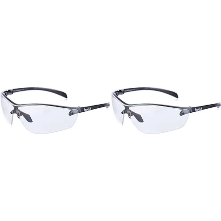 BollÃ© Safety SILPPSI ''Silium +'' Schwarze Schutzbrille, Klare Objektive, Einheitsgröße – Bild 2