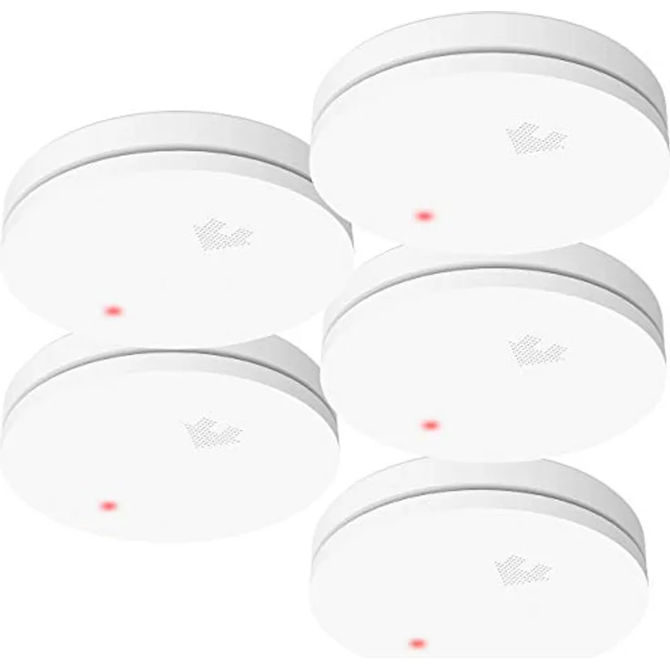 VisorTech Rauchmelder VDs: 5er-Set fotoelektrische Slim-Rauchwarnmelder, 10-Jahres-Batterie, VDs (Rauchmelder Langzeitbatterie)